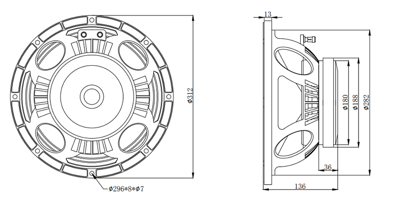 EL12-19 12-inch full range speaker driver