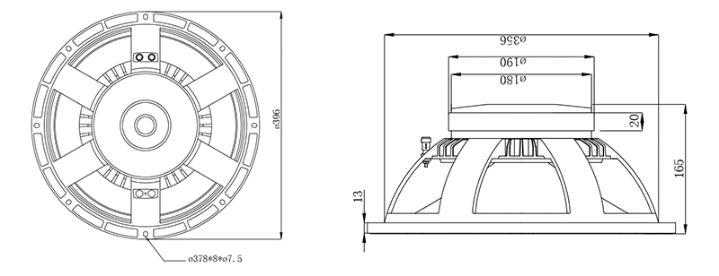 MR15H90 15 inch woofer speaker